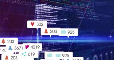 Merkez konuşma baloncuğu 9181 yorumunu canlı finansal grafiklerin üzerinde gösteriyor. Teknoloji, analitik, dijital, veri görselleştirme, finans, sosyal medya, yenilik