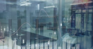 Afrikalı Amerikalı iş adamlarının finansal veri işleme görüntüsü. global business, finans, data işleme ve dijital arayüz kavramı dijital olarak oluşturuldu.