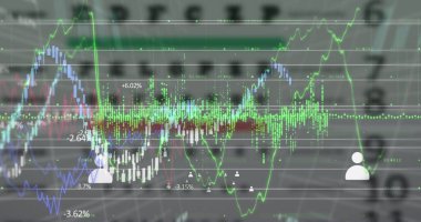 Optalmik kuruldan finansal verilerin görüntüsü. ekonomi, finans ve ev bütçesi konsepti dijital olarak oluşturulmuş imaj.