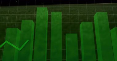 Futbol oyuncusu sahada topa vuruyor, 3D yeşil çizelgeyi ve spor teknolojisi için çizgi grafiğini örtüyor. Veri görselleştirme, spor analizleri, dijital ortam, fütüristik, spor yeniliği, performans, hareket