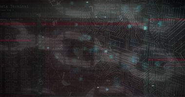 Güvenlik asma kilidine karşı birden fazla değişen numara ve harf ve bir kadın gözünü kapat. siber güvenlik teknolojisi kavramı