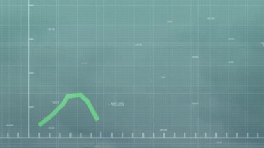 Şebeke boyunca akan yeşil çizgi grafiği, rüzgar türbinlerini ve tarım arazilerini vurguluyor. Veri görselleştirme, yenilenebilir enerji, kırsal arazi, çevre dostu, sürdürülebilir kalkınma, grafik analizi, çevre teknolojisi