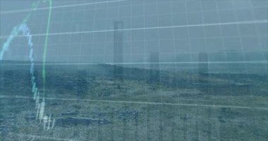 Finansal tablolar, mavi şamdanlar ve yeşil trendler sergiliyor. Yatırım, analitik, veri görselleştirme, kırsal arazi, teknik analiz, dijital grafikler, finansal eğilimler