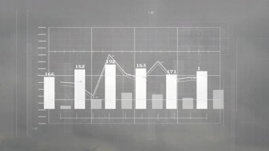Yuvarlanan tarım arazilerini kaplayan düz tasarım veri tablosu, altı çubuğu zigzag çizgisi ve dalga biçimleriyle birleştiriyor. Çubuk, veri, manzara, görselleştirme, kırsal, altyapı, ekolojik