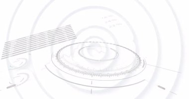 Kablo çerçeve 3D ev modeli merkezde görselleştiriliyor, HUD halkalarını, yüzen turtayı, veri panellerini gösteriyor. Teknoloji, yenilik, mimari, veri görselleştirme, fütürizm, dijital arayüz, şematik