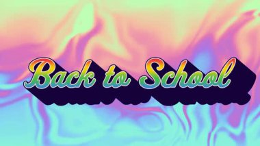 Okul mektuplarına geri dönelim. Yanardöner pastel kıvrımlar içinde merkezde süzülüyor. Parlak 3D görüntüler var. Canlı, fütüristik, soyut, dijital, parlak, renkli, yaratıcı