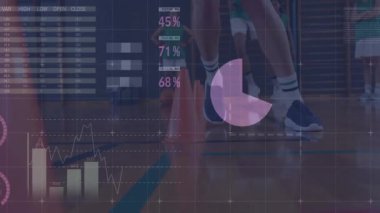 Takım arkadaşları spor salonunda turuncu koni dokuyorlar, teknoloji verilerini bar çizelgeleriyle örtüyorlar. Fitness, takım çalışması, performans, yenilik, spor bilimi, eğitim, etkinlik