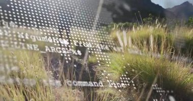 Erkek iz koşucusu Rocky Dağı sağlık sahnesini canlandırılmış kalp ikonu ve ayakkabı grafiğiyle geziyor. Macera, atletizm, azim, doğa, açık hava, fitness, kararlılık