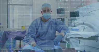 Cerrah ışıkların altında tıbbi operasyon gerçekleştiriyor, asistanlar yukarıda yüzen aletleri kullanıyor. Klinik, hassasiyet, yenilik, sağlık, teknoloji, steril, profesyonel