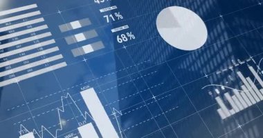 Şeffaf pasta grafiği, düz tasarımla finans verilerini vurguluyor. Finans, analitik, panel, teknoloji, veri görselleştirme, kentsel, modern