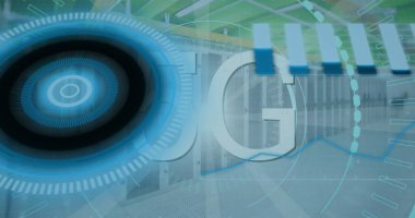 Küre ve bağlantı ağlı metin görüntüsü. Dijital arayüz teknolojisi ve ağ konsepti dijital olarak oluşturuldu.