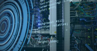 Küre ve bağlantı ağlı metin görüntüsü. Dijital arayüz teknolojisi ve ağ konsepti dijital olarak oluşturuldu.