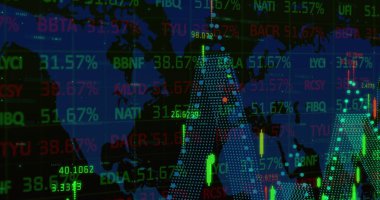 Küre ve bağlantı ağlı metin görüntüsü. Dijital arayüz teknolojisi ve ağ konsepti dijital olarak oluşturuldu.