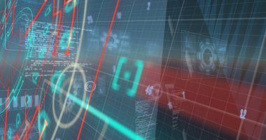 Küre ve bağlantı ağlı metin görüntüsü. Dijital arayüz teknolojisi ve ağ konsepti dijital olarak oluşturuldu.