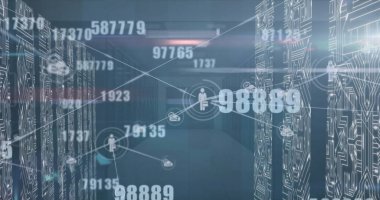 Küre ve bağlantı ağlı metin görüntüsü. Dijital arayüz teknolojisi ve ağ konsepti dijital olarak oluşturuldu.