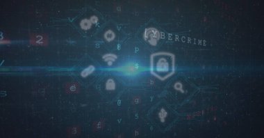 Küre ve bağlantı ağlı metin görüntüsü. Dijital arayüz teknolojisi ve ağ konsepti dijital olarak oluşturuldu.