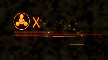 Dumanlı arayüzün üzerinde uyarı simgesi ve HUD çubukları ile parlayan turuncu kırmızı ALERT metni gösteriliyor. Gelecek, uyarı, uyarı, dijital, teknoloji, uyarı, arayüz