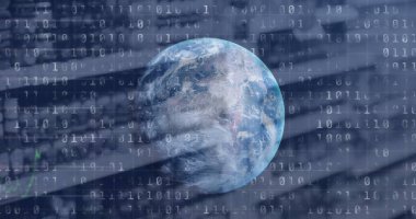 Küre ve bağlantı ağlı metin görüntüsü. Dijital arayüz teknolojisi ve ağ konsepti dijital olarak oluşturuldu.