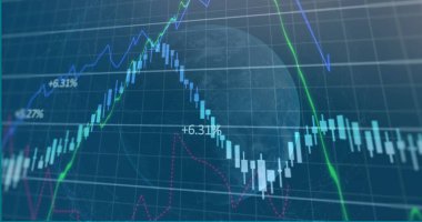 Küre ve bağlantı ağlı metin görüntüsü. Dijital arayüz teknolojisi ve ağ konsepti dijital olarak oluşturuldu.