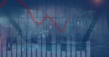 Mimarlar ve pusula üzerinde istatistik ve finansal veri işleme resmi. Küresel iş bağlantıları dijital arayüz ve teknoloji konsepti dijital olarak oluşturulmuş görüntü.