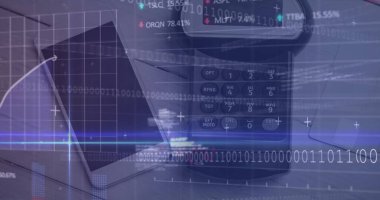 Akıllı telefondan fotokopi alanı ve ödeme terminali olan grafiklerin resmi. Kablosuz ödemeler, finans, ticaret ve teknoloji konsepti dijital olarak oluşturulmuş görüntü.