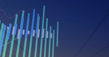 Aktarım kuleleri alacakaranlık sahnesinde yükseliyor, parlayan parmaklıklar ve çizgiler ile şemayı örtüyor. Altyapı, enerji, veri görselleştirme, teknoloji, endüstriyel, kentsel, finansal