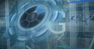 Sunucular üzerinde veri işleme resmi. bilgisayarlar, ağ, veri işleme, iletişim ve teknoloji konsepti dijital olarak oluşturulmuş görüntü.