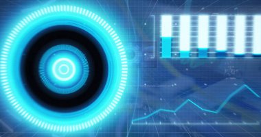 Bilgisayar kabloları üzerinde çember oluşturma görüntüsü. ağ, iletişim ve teknoloji konsepti dijital olarak oluşturulmuş görüntü.