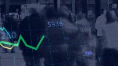 Açık yeşil zigzag çizgisi, donanma ızgarası boyunca tırmanıyor, zirve noktalarını 3 boyutlu olarak gösteriyor. Analizler, veri görselleştirme, takım çalışması, profesyonellik, finans, iş stratejisi, fütüristik