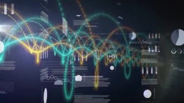 Karanlık arayüzde yüzen soyut veri akışları, şeffaf çizelgeler ve parlayan dalga formlarını gösteriyor. Futuristik, teknolojik, dinamik, görselleştirme, dijital, yenilikçi, yüksek teknoloji