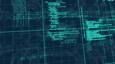 Düz dizaynda benekli ışıkla mavi-mavi arasında soyut kontur kümesi oluşuyor. Soyut, dijital sanat, akışkan, organik, fütürist, minimalist, görselleştirici