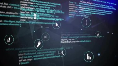 Çevresel ve enerji simgeleri üç boyutlu kodlama arayüzü ile numaralandırılmış canlandırma simgeleri. Etkileşimli, geleceksel, veri görselleştirme, teknoloji, sürdürülebilirlik, dijital, yenilik