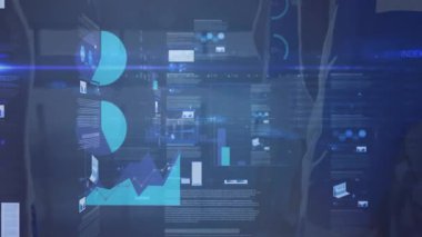 Basketbol sahasında yürüyen erkek sporcu, spor analitiği bar grafikleri gösteriyor. Spor, analitik, görselleştirme, rekabet, eğitim, performans, fitness