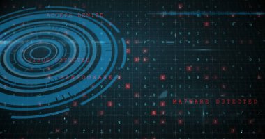 Veri işleme alanındaki tarama görüntüsü. Küresel tıp bilimi ve veri işleme kavramı dijital olarak oluşturulmuş görüntü.