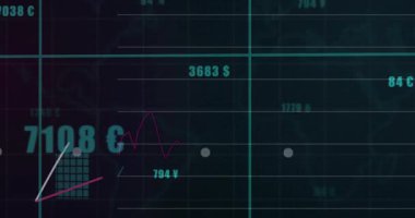 Finansal analitik gösterge paneli dikey turkuaz çubukları morumsu ve beyaz trend çizgileriyle gösteriyor. Veri görselleştirme, finansal teknoloji, modern arayüz, iş zekası, dijital panel, veri analizi, kurumsal analitik
