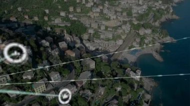 Kıyı köyünü süpüren İHA 'lar, solgunluk, titreşim ve bağlantı ağlarını tetikliyor. Bağlantı, altyapı, akıllı şehir, dijital görselleştirme, veri analizi, kablosuz, gis