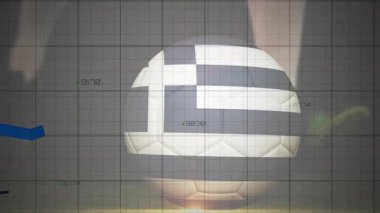 Çizgi grafikleri veri okumalarını düzeltirken sağ ayak topuna vurup ızgarada yuvarlanmasına neden oluyor. Analizler, spor, teknoloji, veri görselleştirme, yenilik, hareket, fütürizm