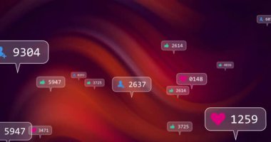 Mavi kullanıcı simgesi görüntüye giriyor, büyümeyi gösteren rozetler gibi kullanıcı kalbi üretiyor. Dijital, dinamik, canlı, etkileşim, bağlılık, teknoloji, hareket