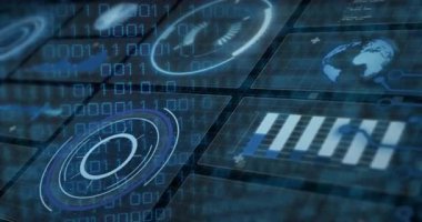Akış kodu açılıyor. HUD yayı vuruyor, şemayı değiştiriyor ve verileri güncelleyen dünyayı döndürüyor. Futuristik, veri görselleştirme, dijital arayüz, yenilik, teknoloji, analitik, siber