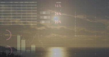 Güneşin alçaltılması başlangıç çizelgelerinde kaybolan solgunluk çizelgeleri ortaya çıkıyor, haritada görselleştirme eğilimleri vurgulanıyor. Analizler, gösterge paneli, finansal, modern, teknoloji, veri, dingin