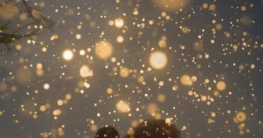 Suyun arkasındaki çift, pazarlama için eğilen, sürüklenen altın küreye ulaşıyor. Romantik, dinginlik, alacakaranlık, vizyon, bağlantı, sükunet, ışıltı