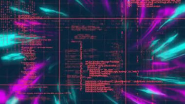 Şebeke arayüzü yükleniyor. Kırmızı bloklar açılıyor. Neon çizgileri, görselleştirilmiş veri akışını hızlandırıyor. Fütürist, siber, teknoloji, soyut, canlı, dijital, yüksek teknoloji