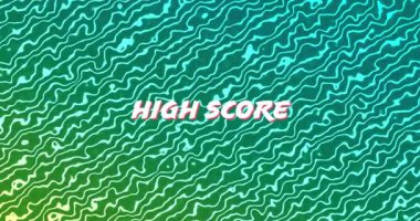 Düz dalgalı gradyan boyunca yayılan çapraz siyah şerit markalaşma için yüksek puanlı başlığı ortaya çıkarıyor. Dijital, modern, enerjik, fütürist, grafik, dinamik, teknoloji