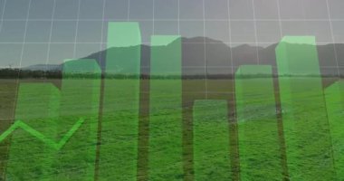 Izgara örtüldükten sonra ortaya çıkan yeşil çubuklar çoklu hat izleme zirveleri ile yükselerek veri eğilimlerini görselleştirir. Veri görselleştirme, analitik, büyüme, finans, ilerleme, yenilik, teknoloji