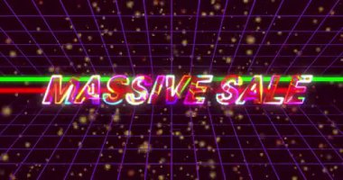 Parıldayan SI harfleri çözülüyor, kitlesel satış metni oluşturuluyor, RGB çizgileri şebeke üzerinde kayıyor. Dijital, fütüristik, enerjik, dinamik, teknoloji, animasyon, reklam