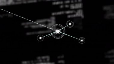 Tek bir beyaz düğüm beliriyor, radyal hattı ateşliyor ve ağ genişlemesini görselleştirmek için düğümleri birbirine bağlıyor. Teknoloji, bağlantı, dijital, fütürizm, ağ oluşturma, soyut, yenilik