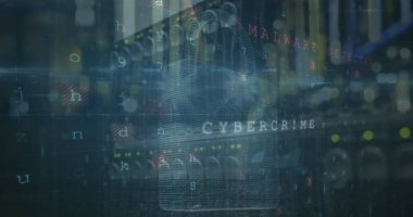 Veri işleme ve şehir manzarası istatistikleri. Küresel internet güvenlik veri işleme ağları bağlantıları ve dijital arayüz konsepti dijital olarak oluşturuldu.