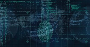 İnsan beyninin görüntüsü ve veri işleme ekranda. Dijital arayüz ve veri işleme konsepti dijital olarak oluşturuldu.