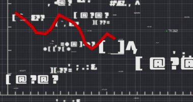 Siyah arkaplan üzerinde veri işleme resmi. küresel iş ve dijital arayüz kavramı dijital olarak oluşturulmuş görüntü.