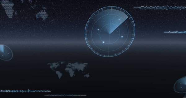 Изображение интерфейса с обработкой данных в фоновом режиме. Компьютерный интерфейс и концепция бизнес-технологий